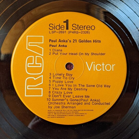 REDUCED  Vintage Paul ANKA Vinyl LP – Paul Anka’s 21 Golden Hits  c 1963 - Picture 4 of 5